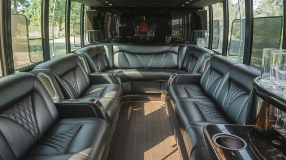 party bus rental interior columbia